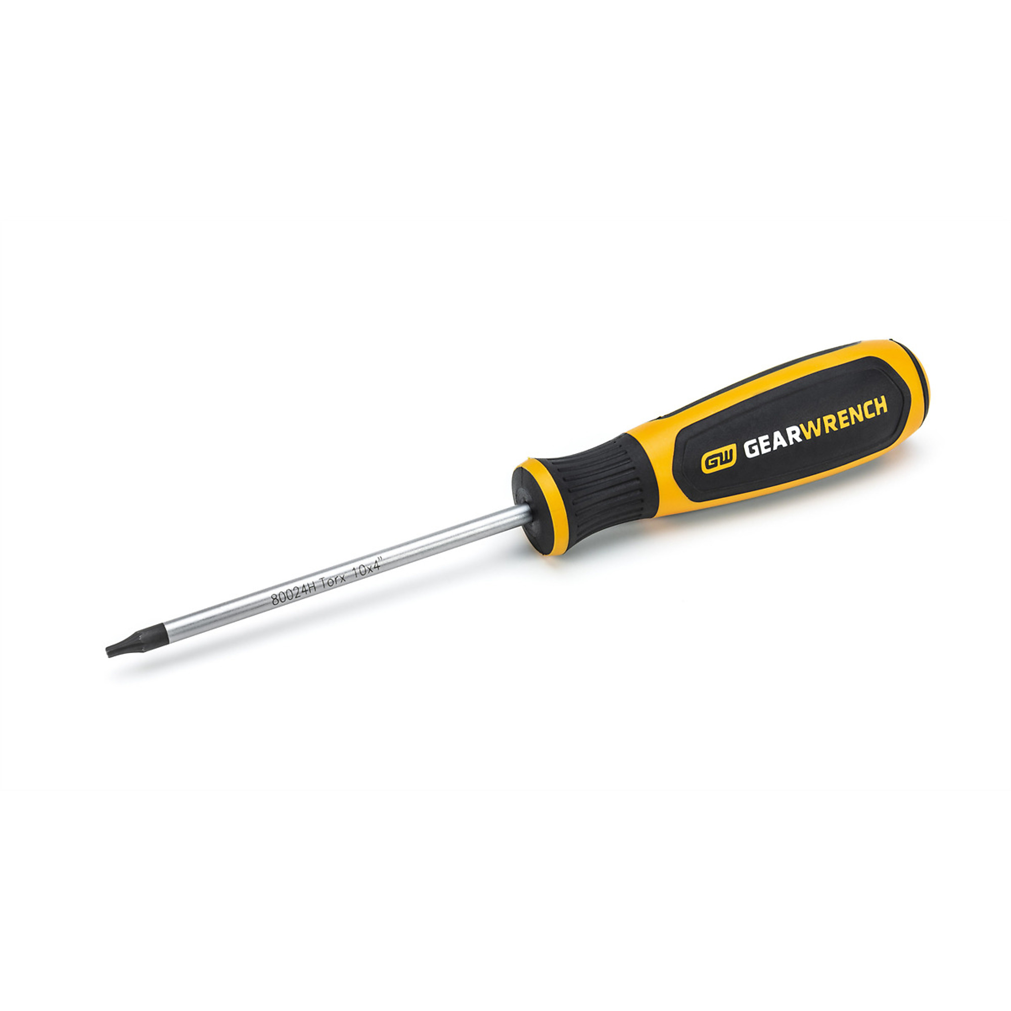 GearWrench Torx Screwdriver — T10 x 4in., Dual Material Handle, Model# KDT80024H